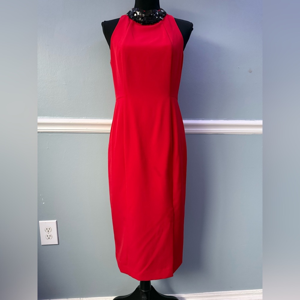 Black Label Radiant Red Midi Dress 6